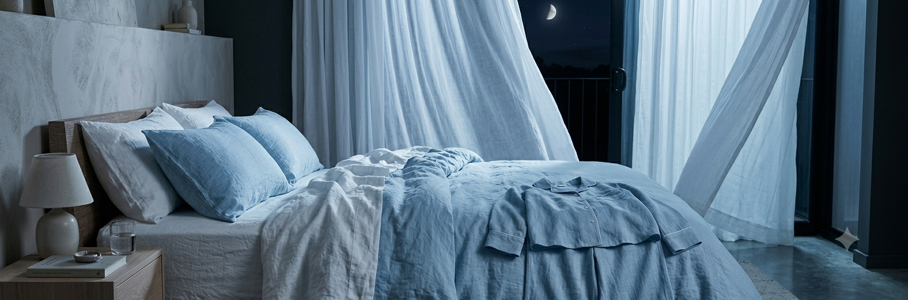 Sleeping in clothes vs naked — bedroom styled for hot sleepers