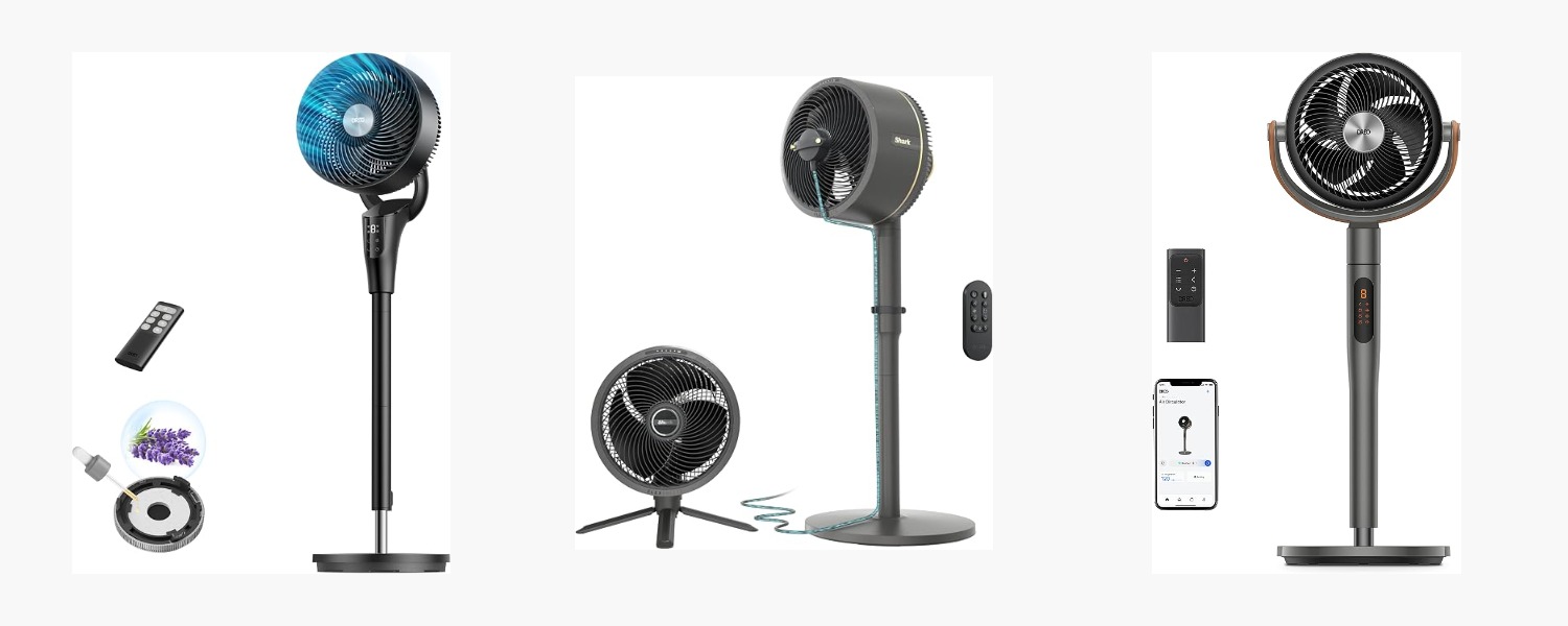 Best bedroom fans for hot sleepers: DREO Tower Fan, Shark FlexBreeze, DREO Smart Pedestal Fan